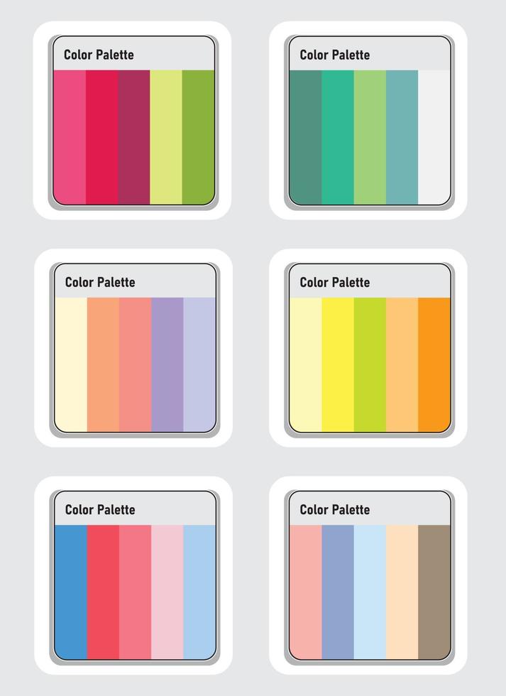 Vector color palette set