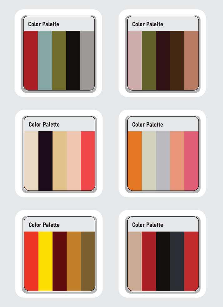 Vector color palette set