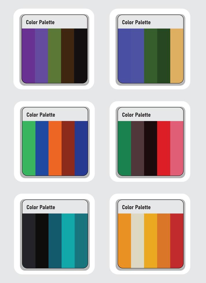 Vector color palette set