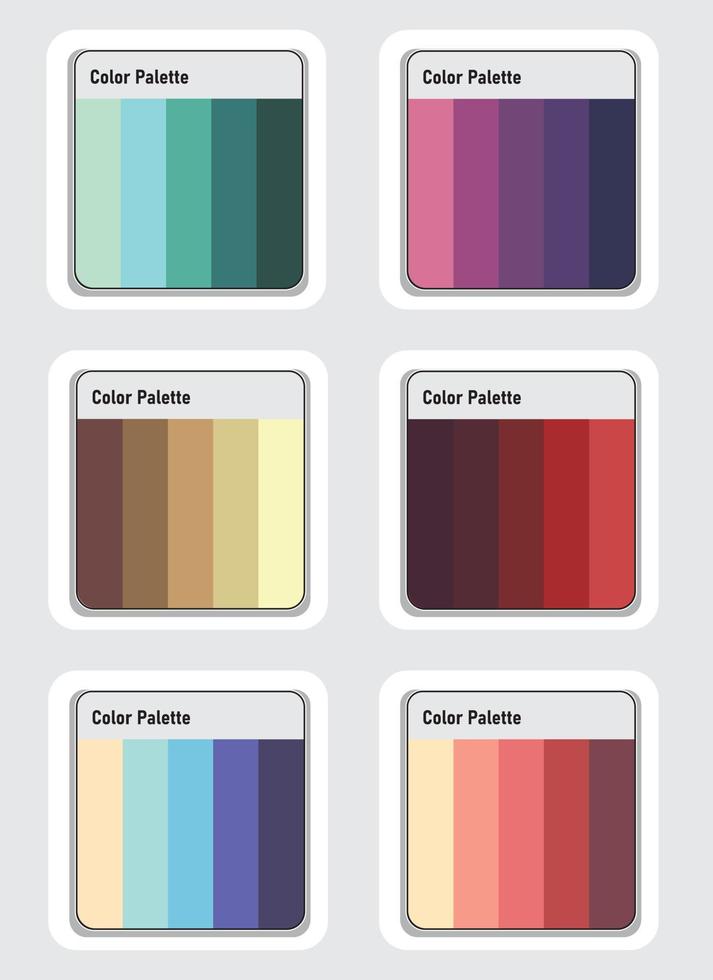 Vector color palette set