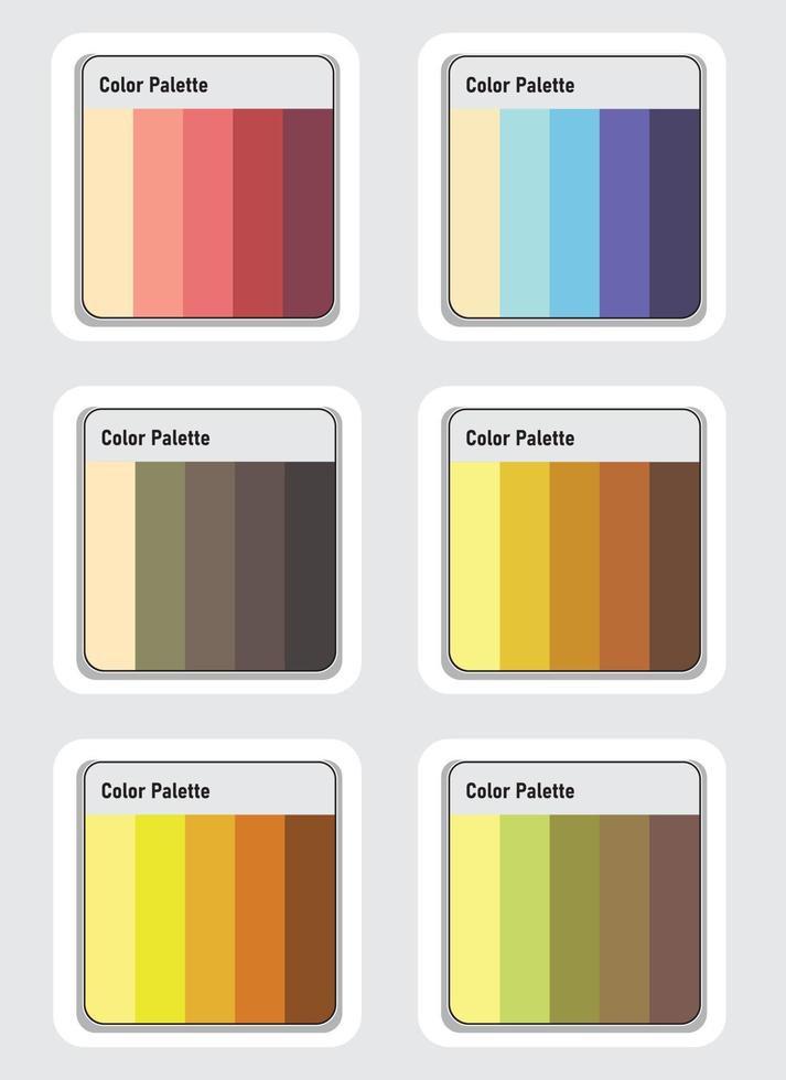 vector color paleta conjunto