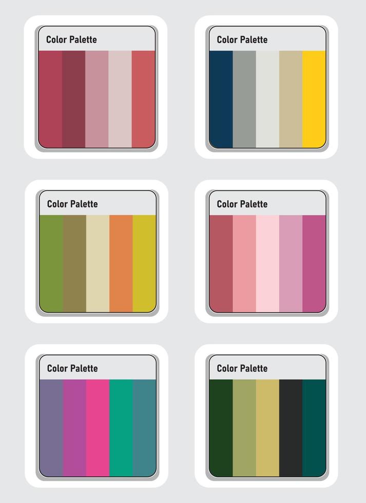 vector color paleta conjunto