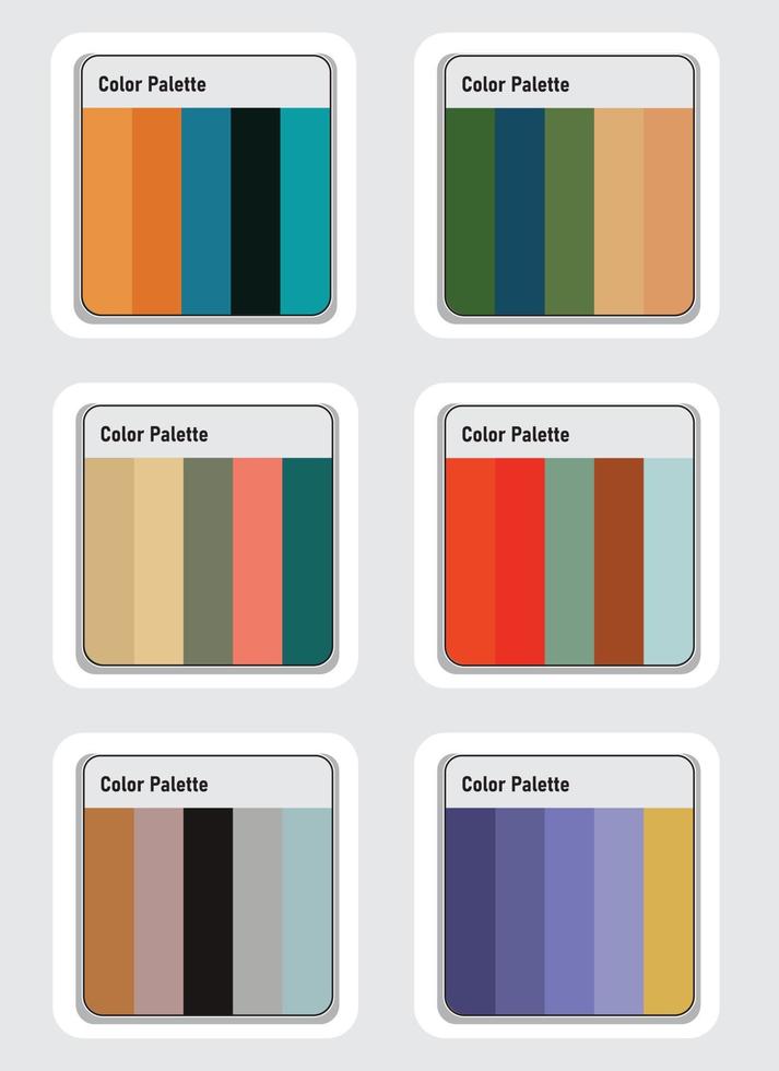 Vector color palette set
