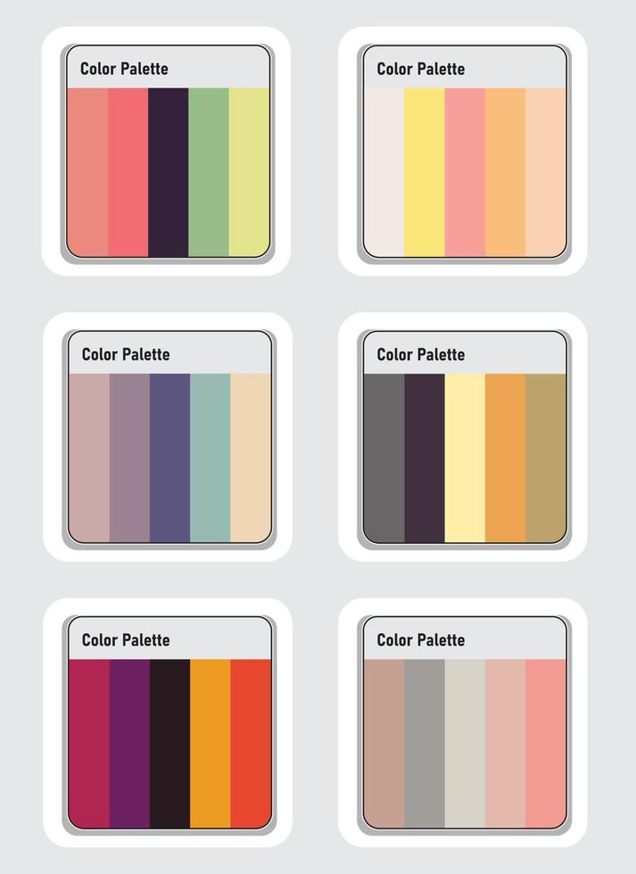 Vector color palette set