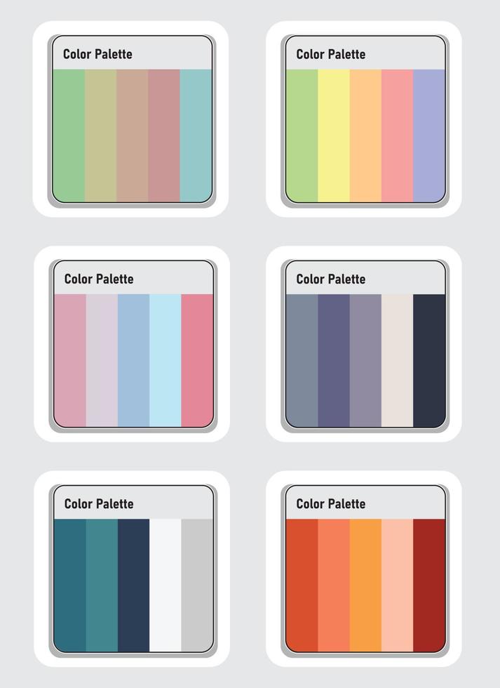 vector color paleta conjunto