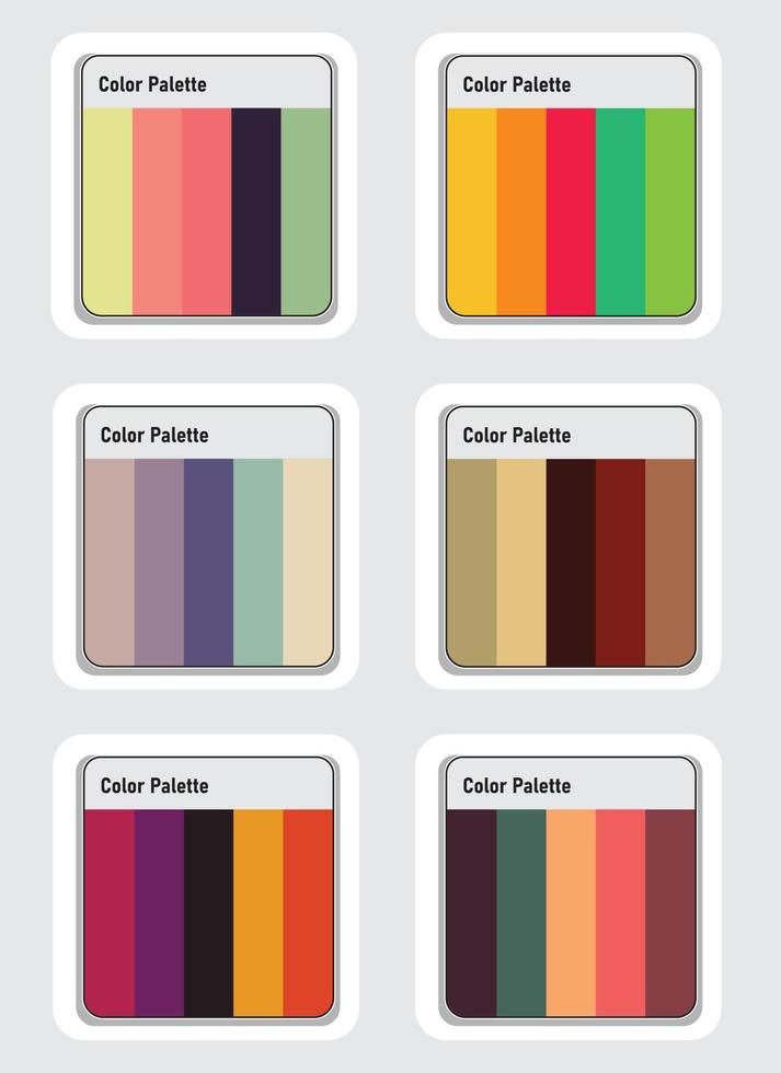 Vector color palette set