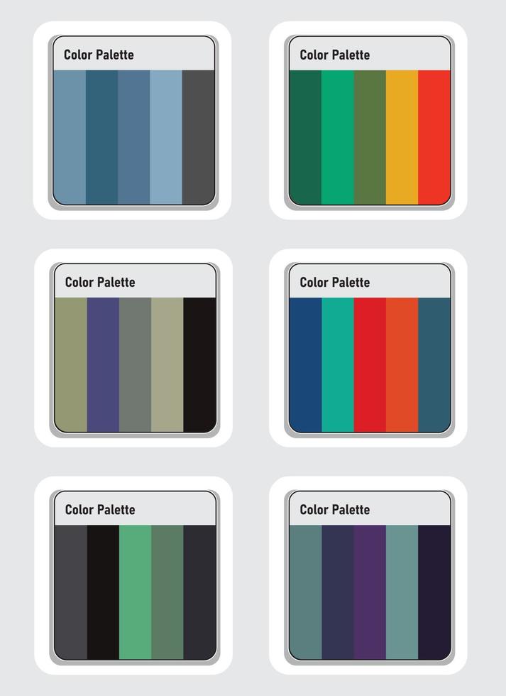 Vector color palette set