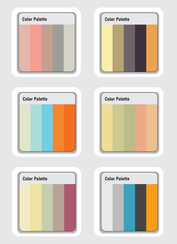 Vector color palette set