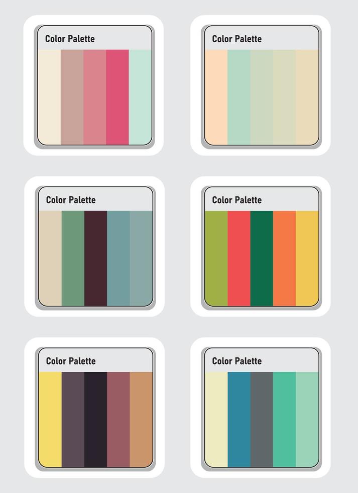 Vector color palette set