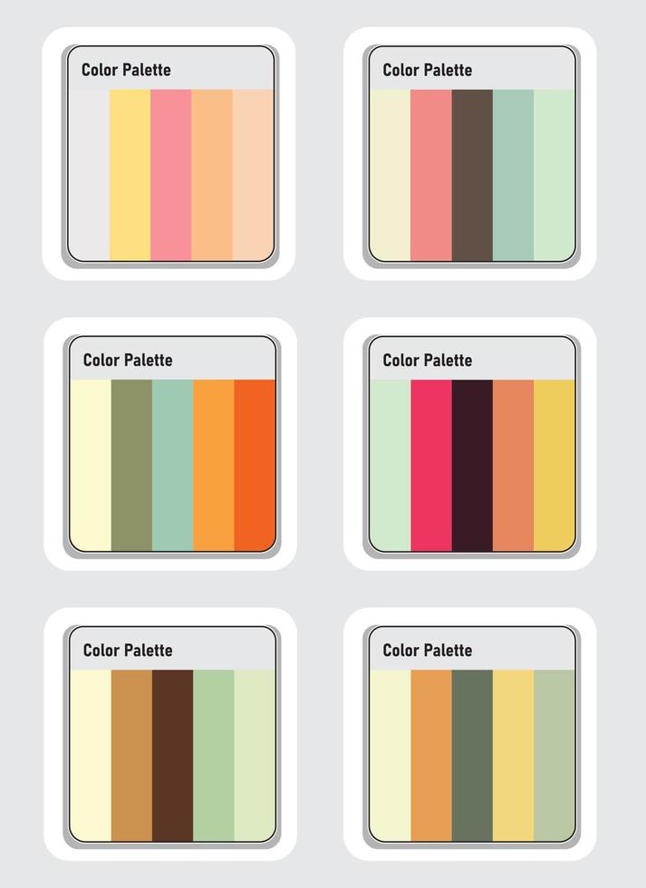 vector color paleta conjunto