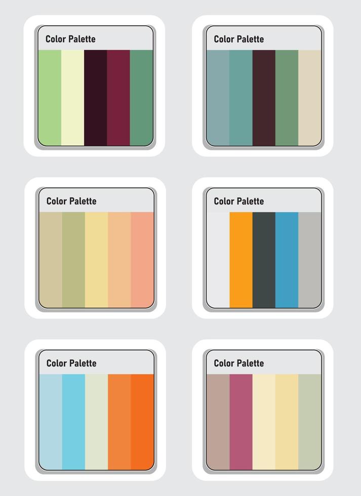 Vector color palette set