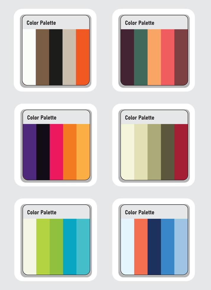 vector color paleta conjunto