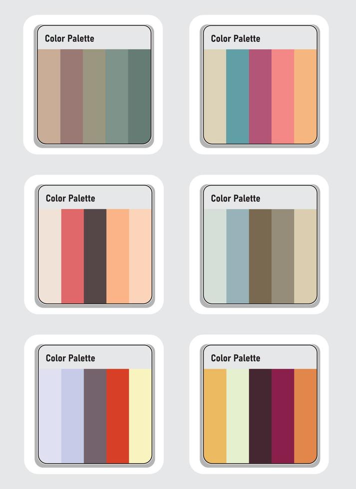 Vector color palette set