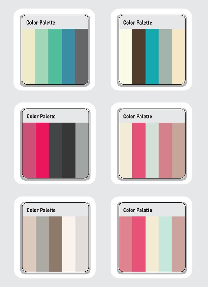 vector color paleta conjunto