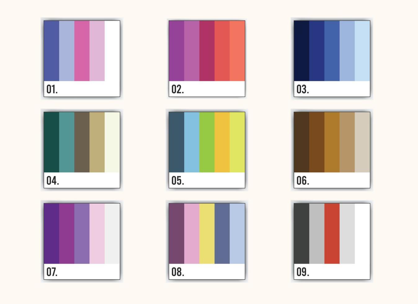 Vector color palette set