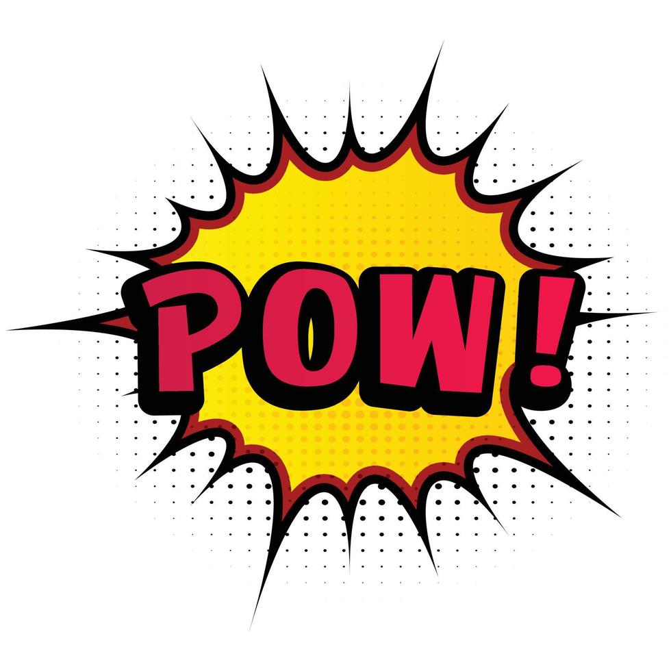 Pow comic vector art for free download