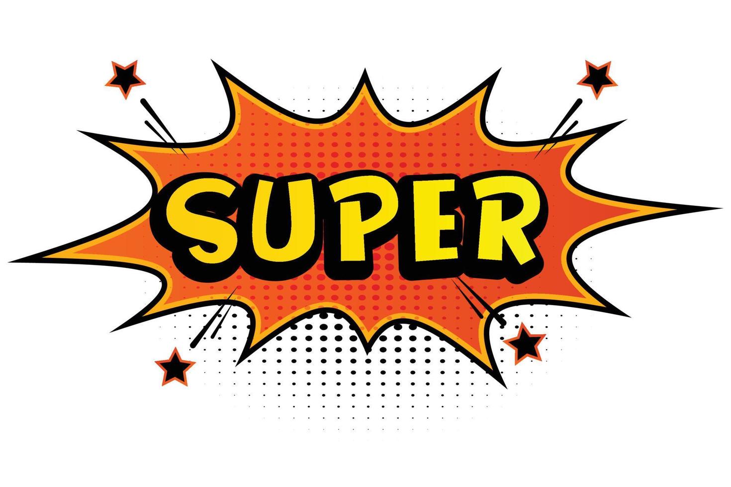 Super comic design vector art for free download