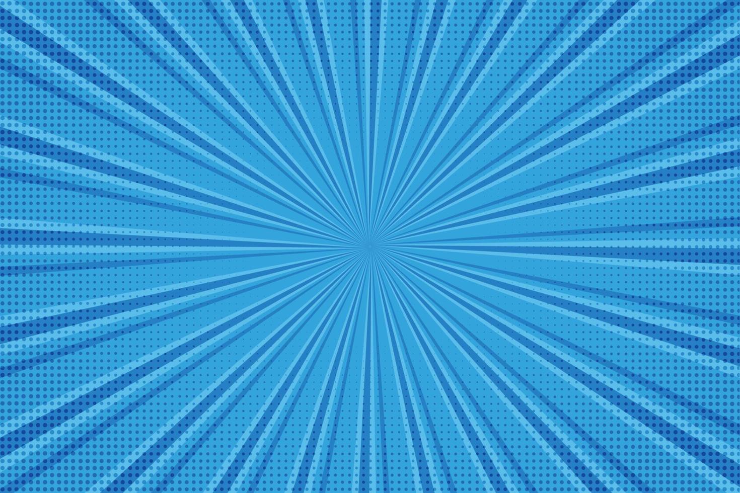 Blue retro sunburst vector art background
