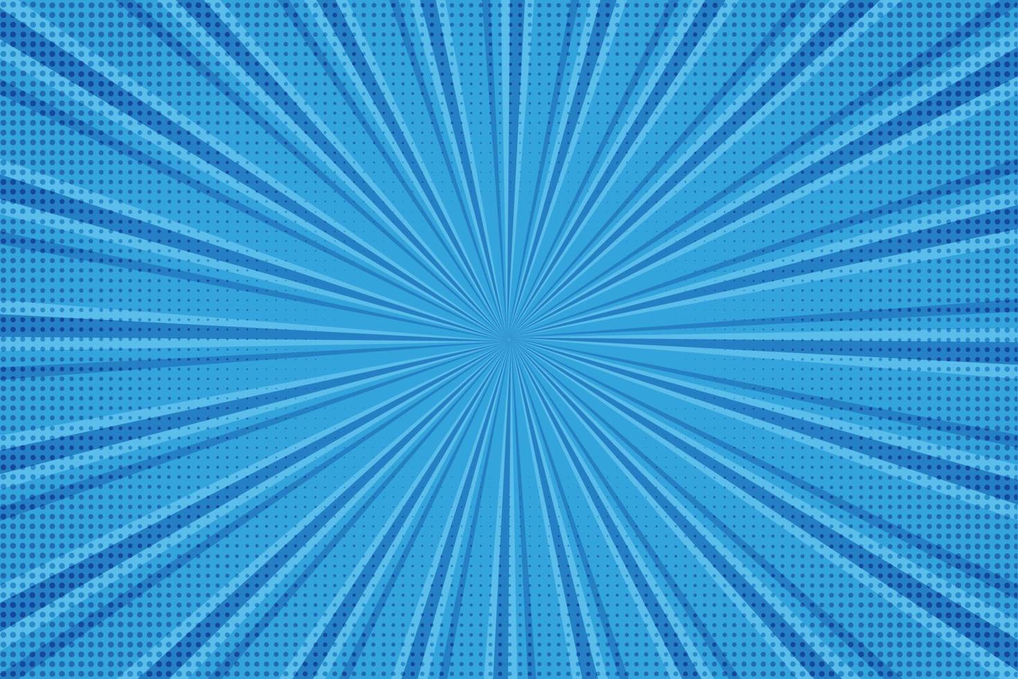 Blue retro sunburst vector art background