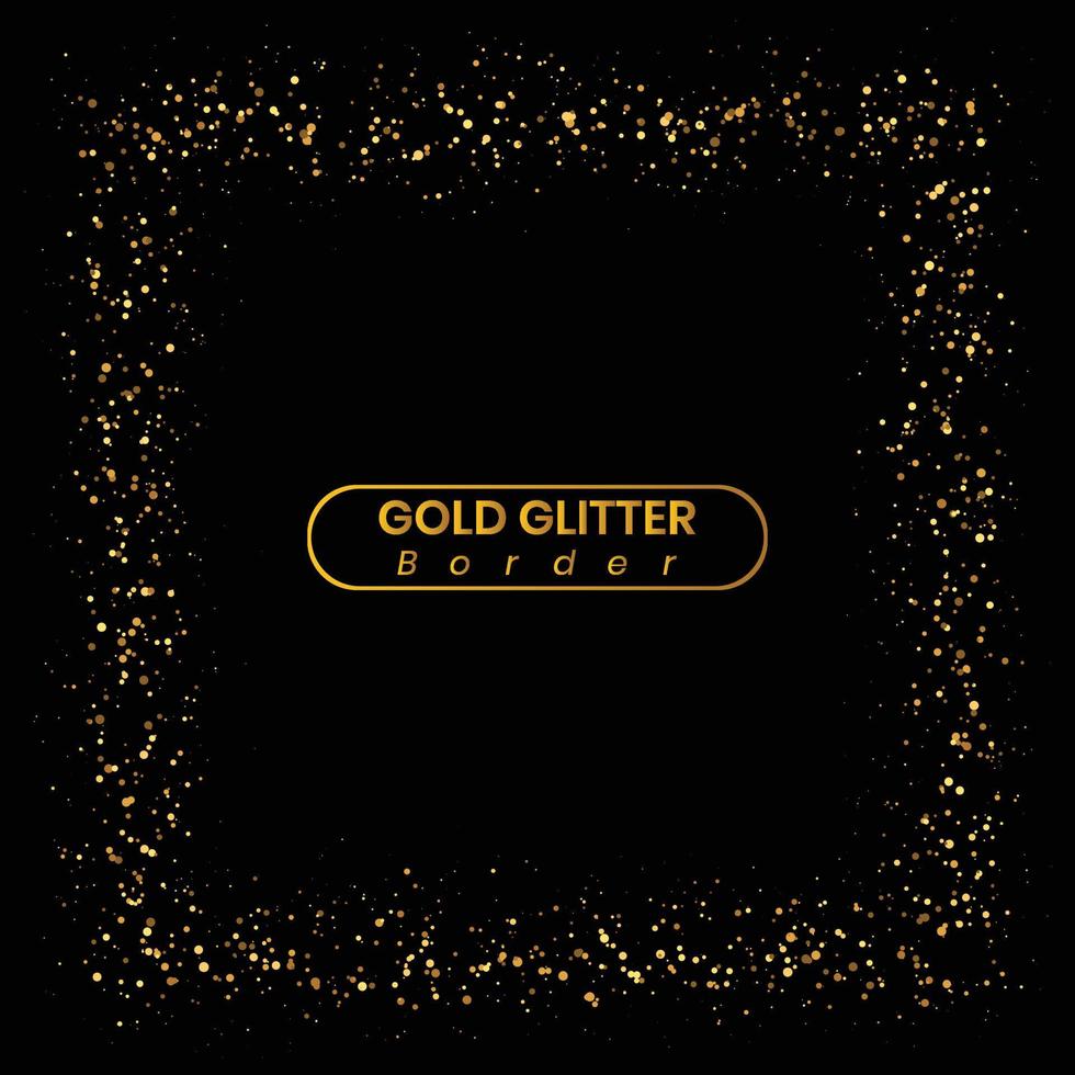 Gold glitter frame border vector 21429547 Vector Art at Vecteezy