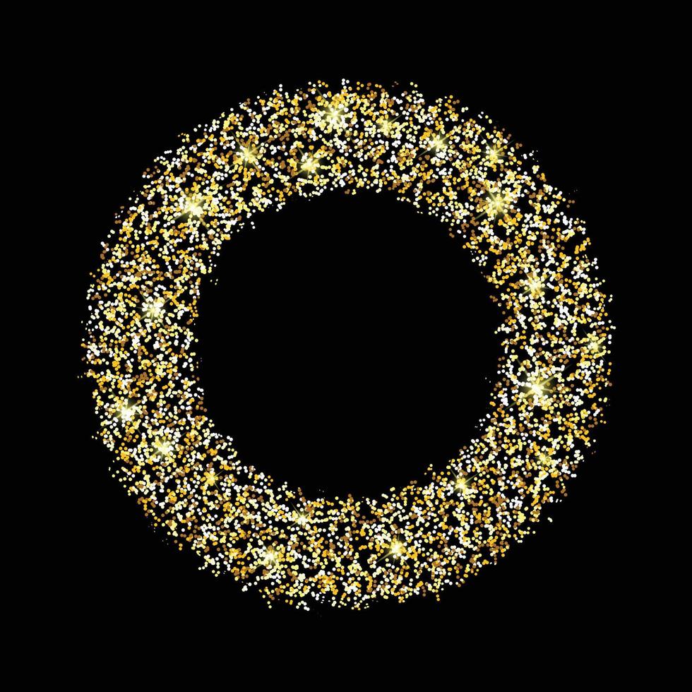 Golden glitter sparkles vector illustration