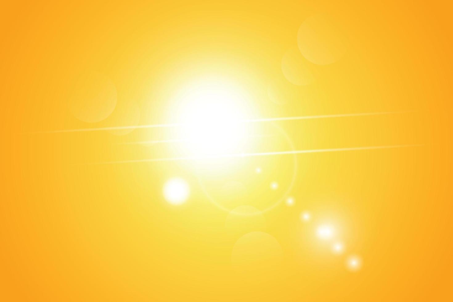 Sun rays on yellow background vector