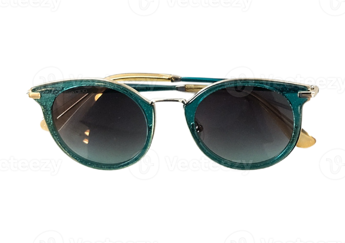 Green sunglasses isolated on a transparent background png