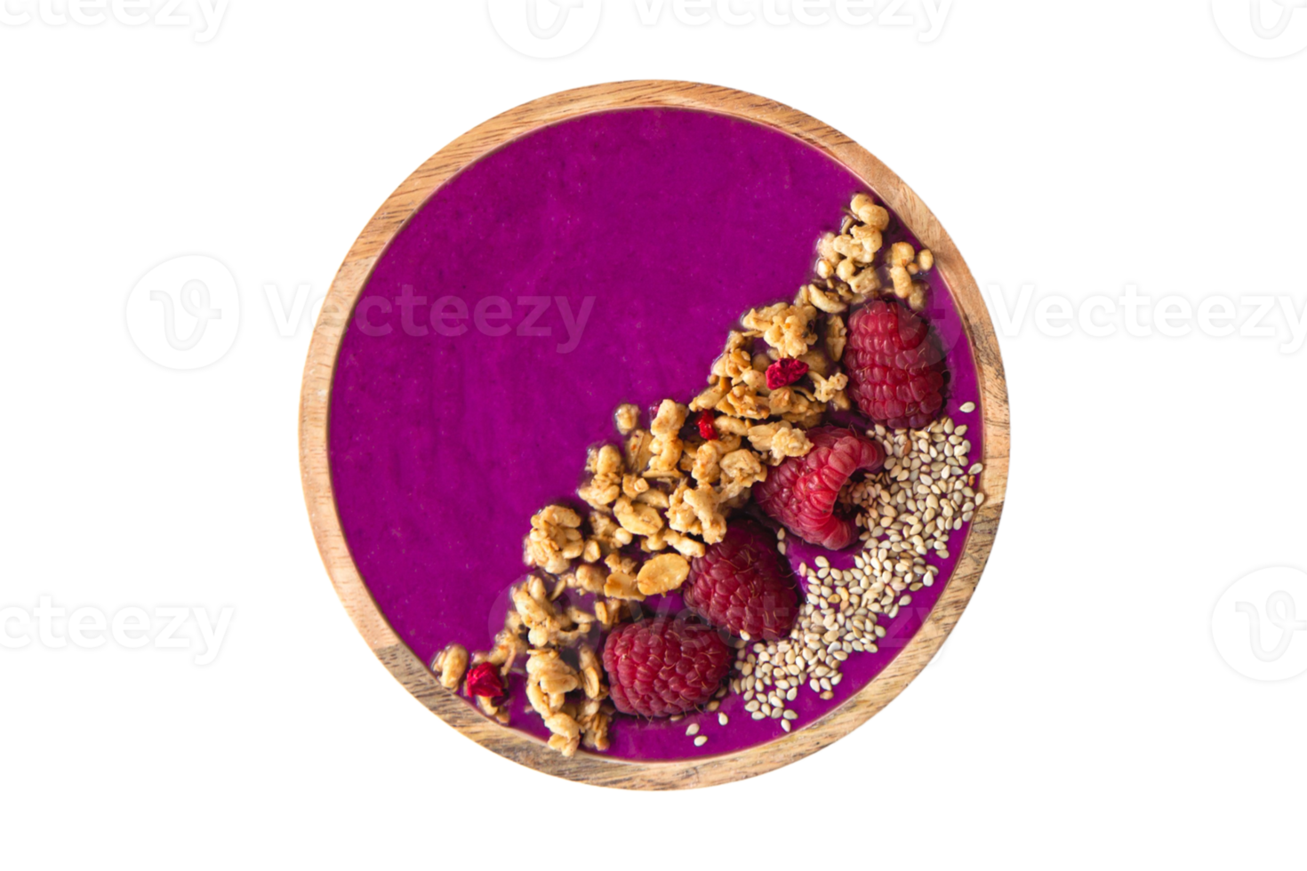 Blackberry and cereal cake isolated on a transparent background png