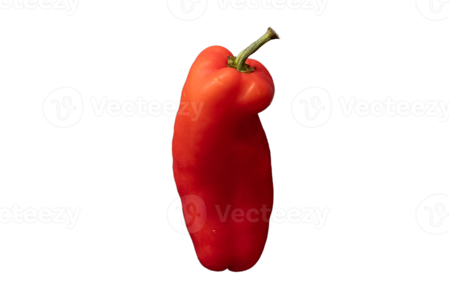 Red paprika isolated on a transparent background png