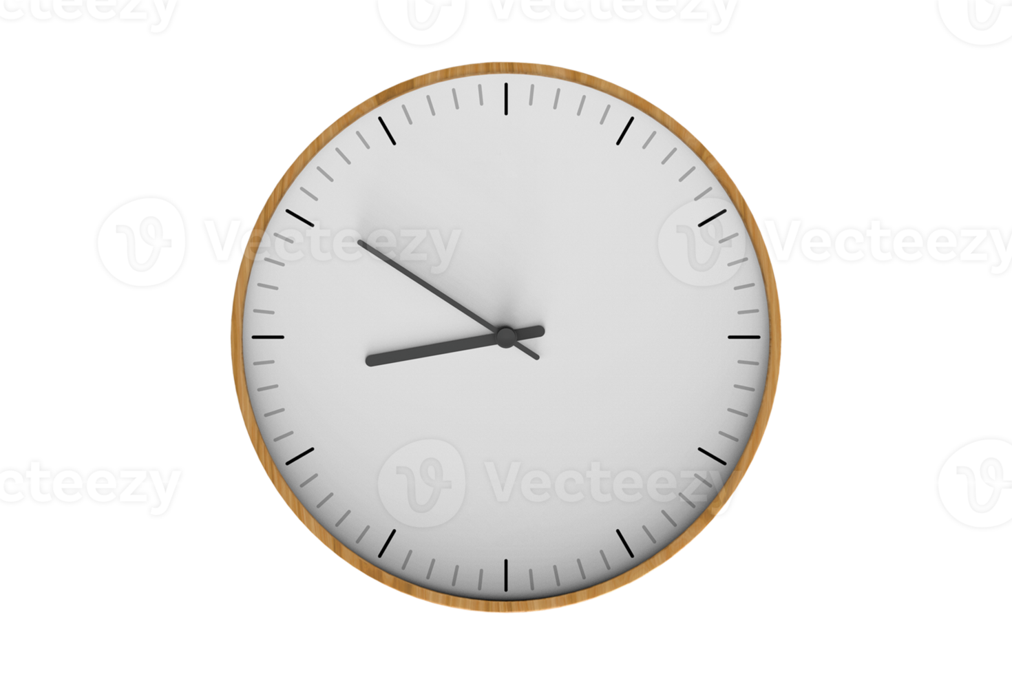 White clock isolated on a transparent background png