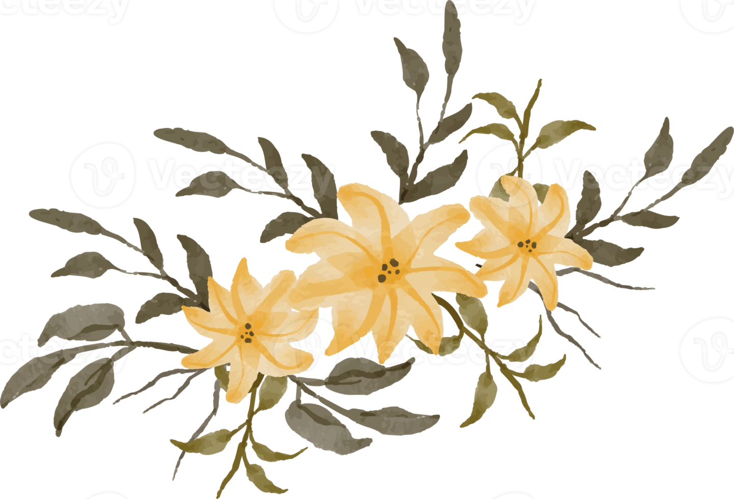 mooi waterverf bloem arrangement png