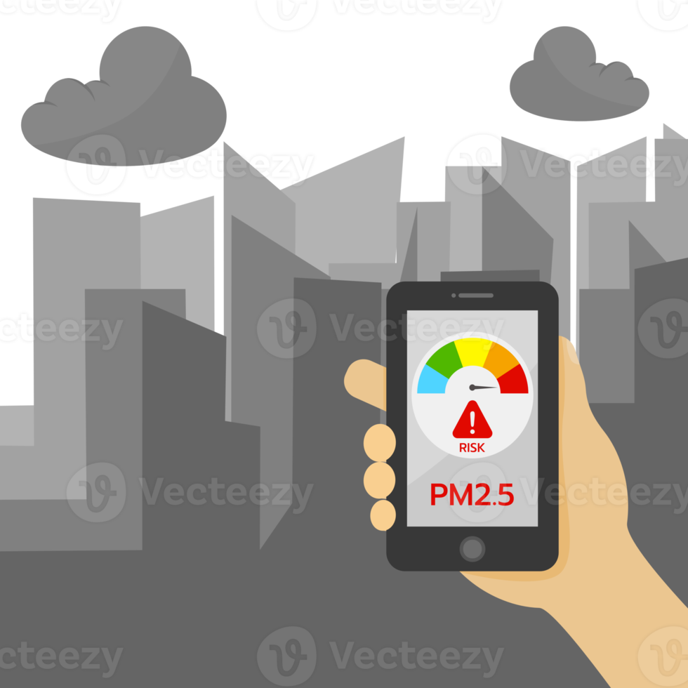 PM2.5 mettere in guardia per pericoloso livello per Salute. PM2.5 mettere in guardia metro. png