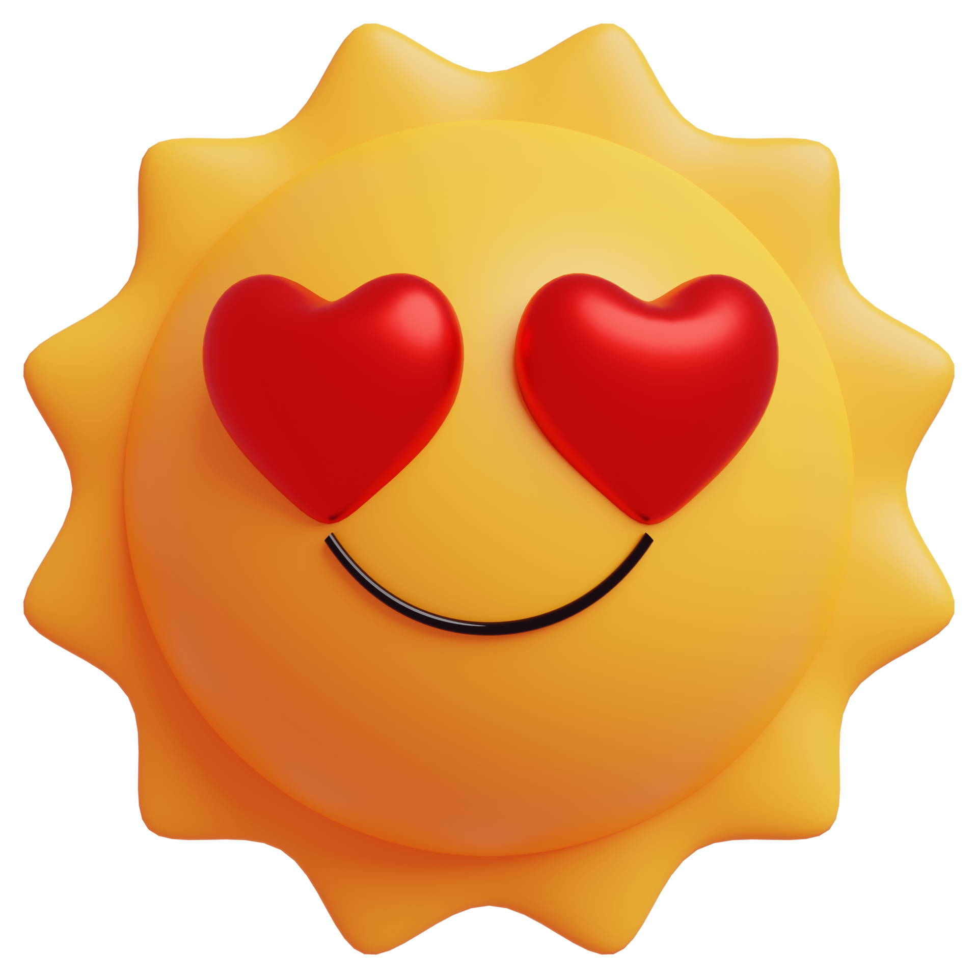 3D Sun Emoji.Happy sun, funny cute character. 21430061 PNG
