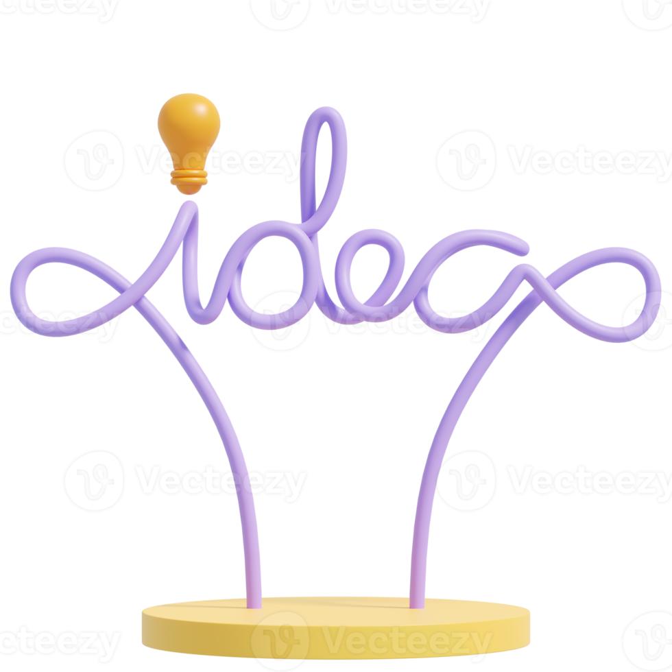 3d Licht Glühbirne.kreativ und Idee Konzept.3d machen Illustration. png