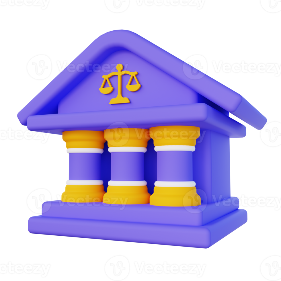 3d Illustration of Law Court png