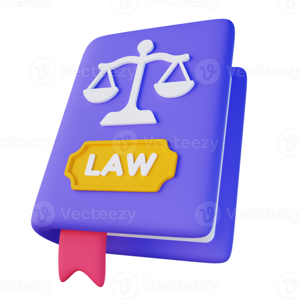 3d Illustration of Law Book png