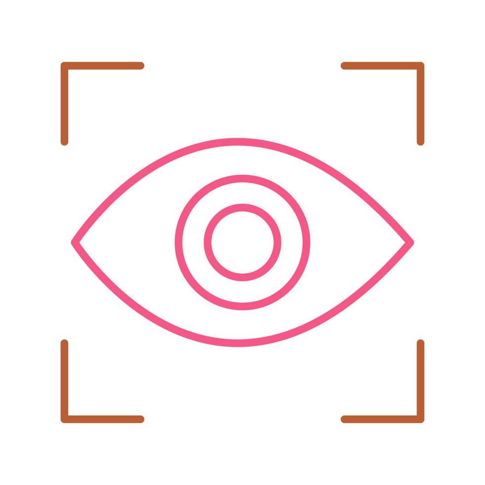 icono de vector de exploración ocular