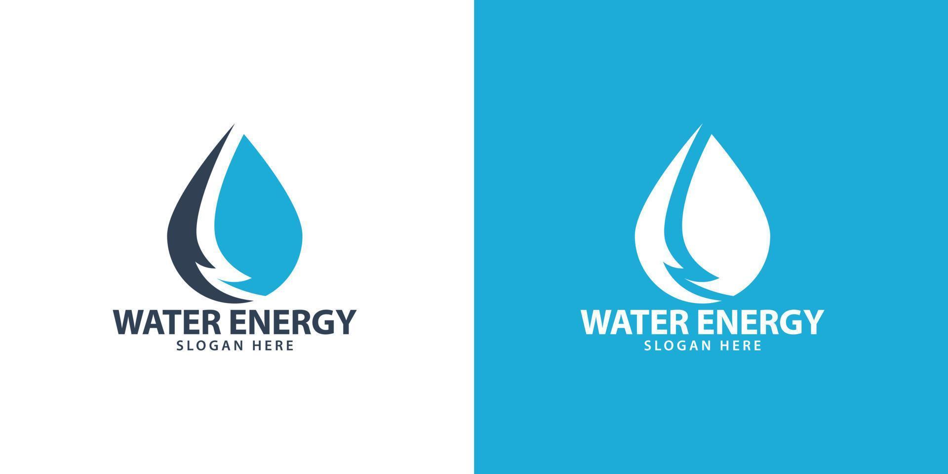 agua energía logo sencillo diseño vector eps