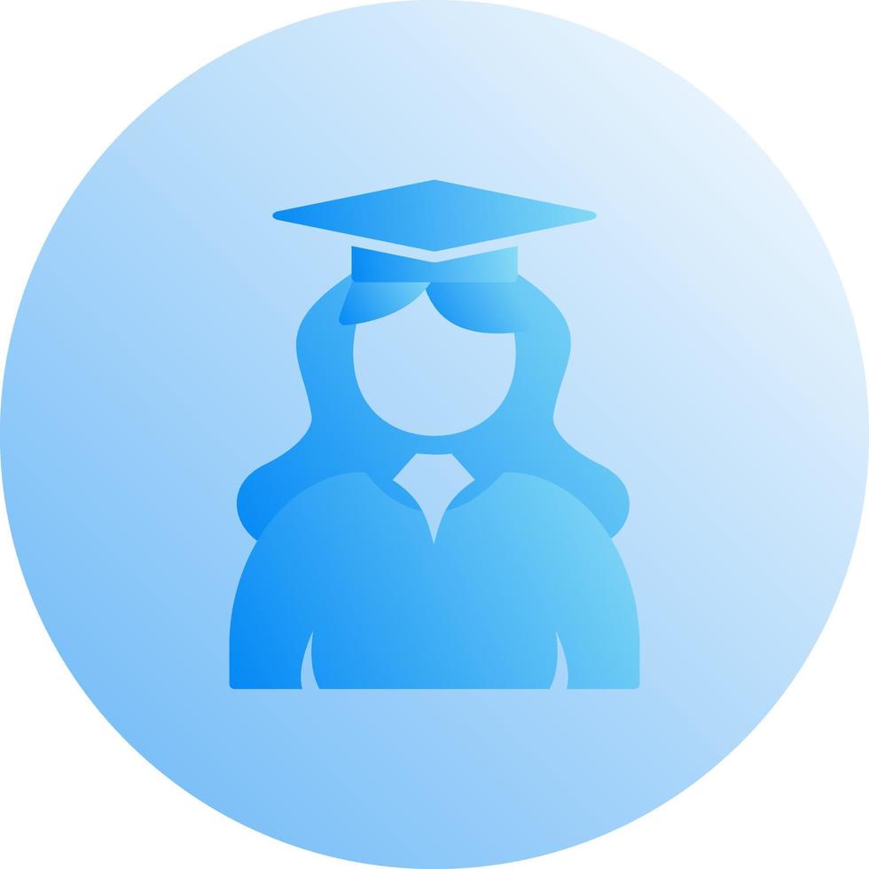 Unique Female Graduate Vector Icon