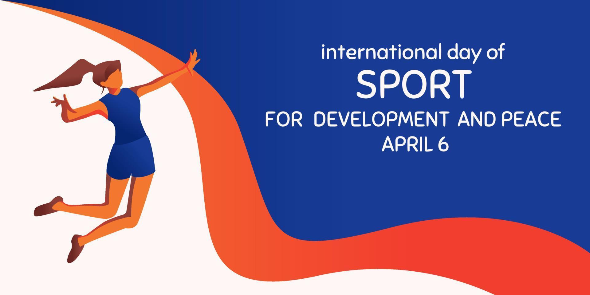 International day of Sport for Development and Peace vector illustration. Suitable for Poster, Banners, campaign and greeting card.