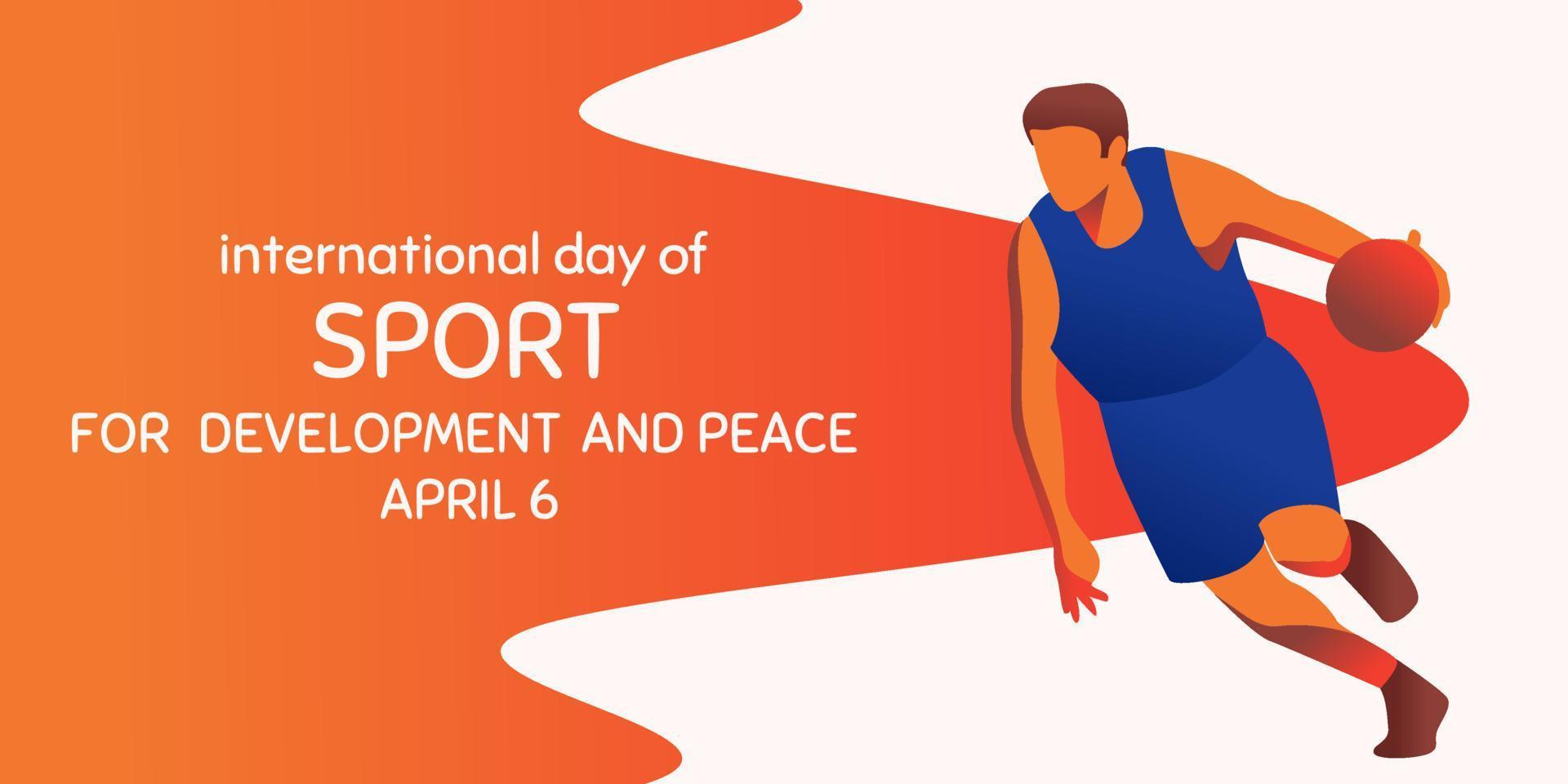 International day of Sport for Development and Peace vector illustration. Suitable for Poster, Banners, campaign and greeting card.