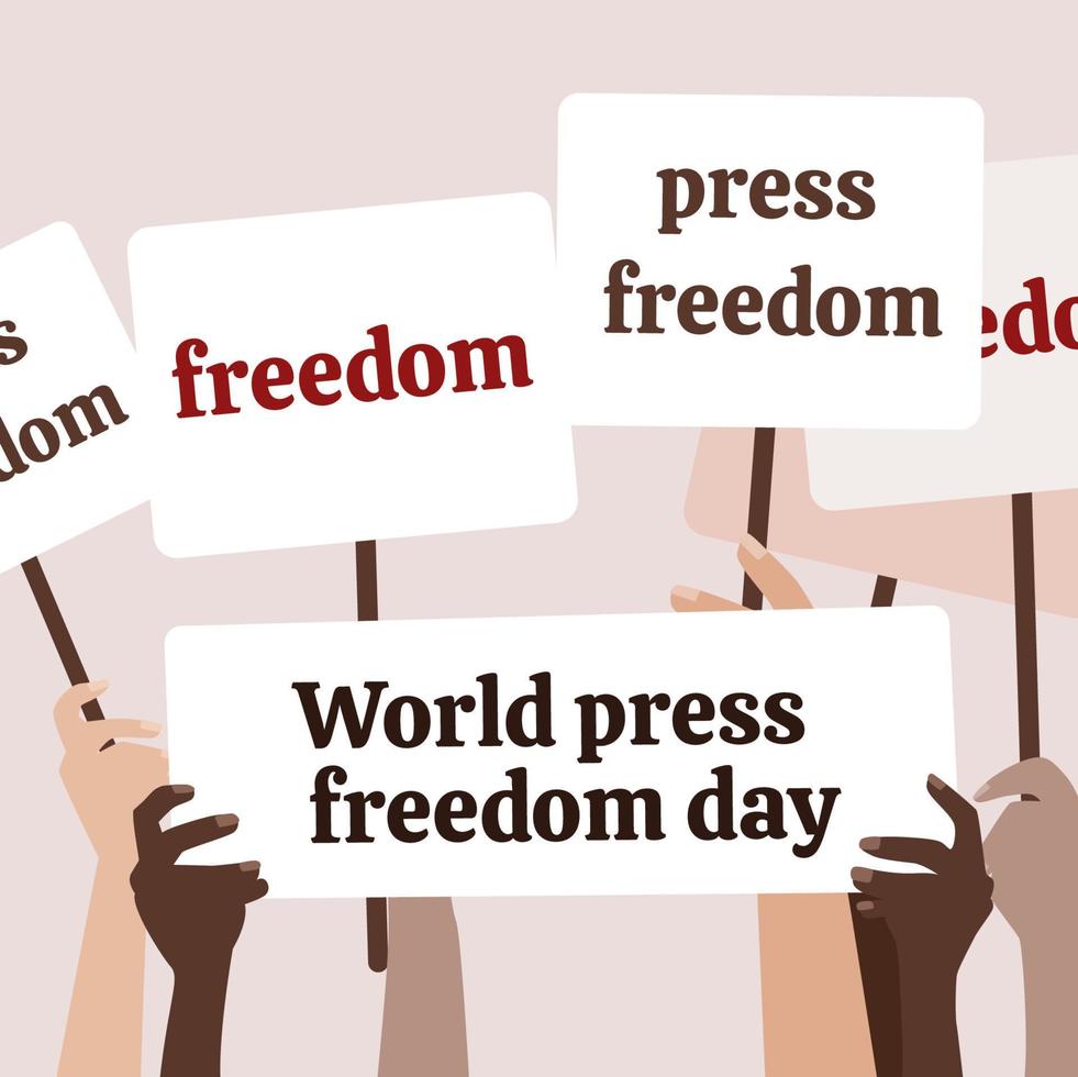 World press freedom day concept vector illustration. World Press Freedom Day or World Press Day to raise awareness of the importance of freedom of the press.