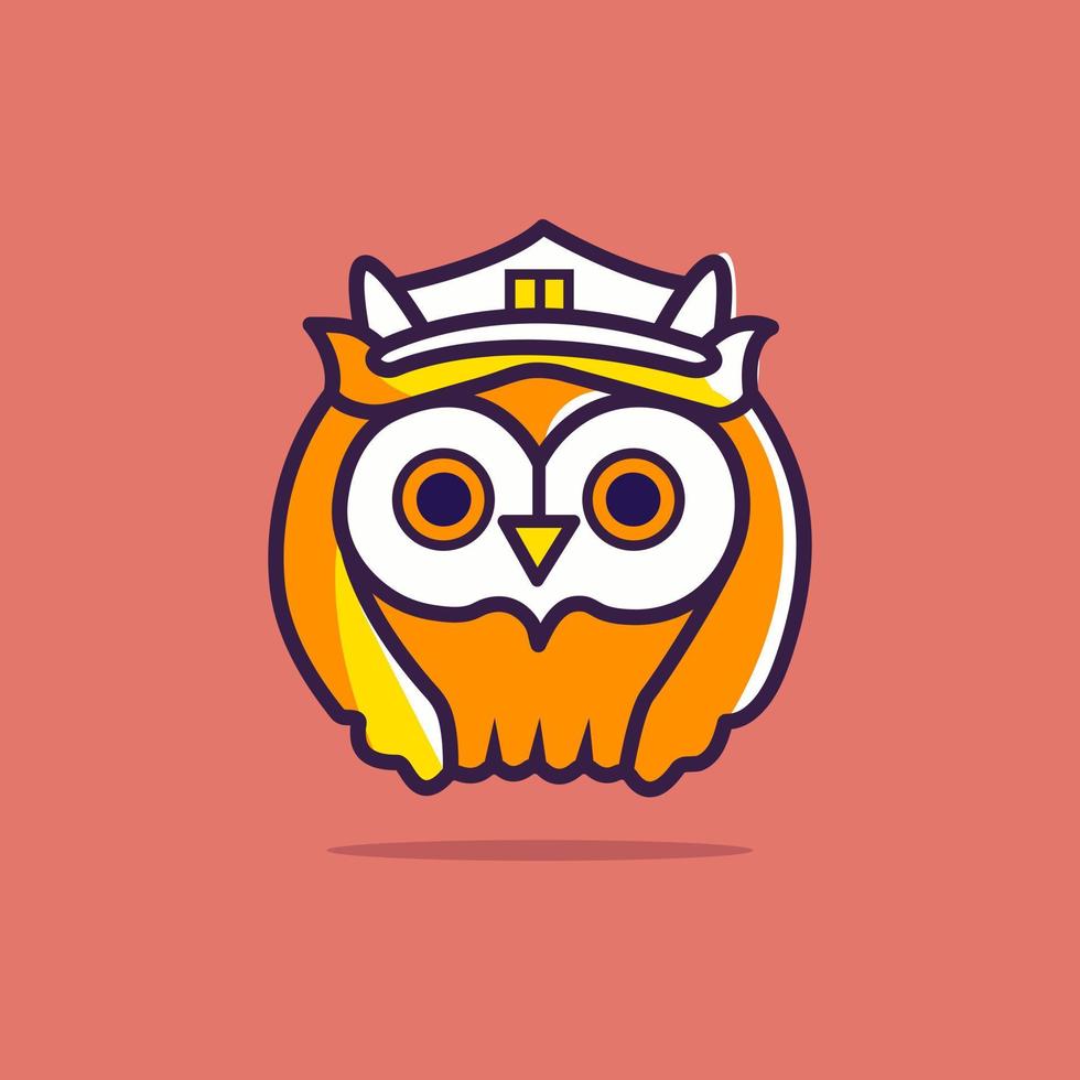 mano dibujado linda búho dibujos animados logo icono ilustración pájaro personaje mascota dibujos animados garabatear kawaii dibujos vector