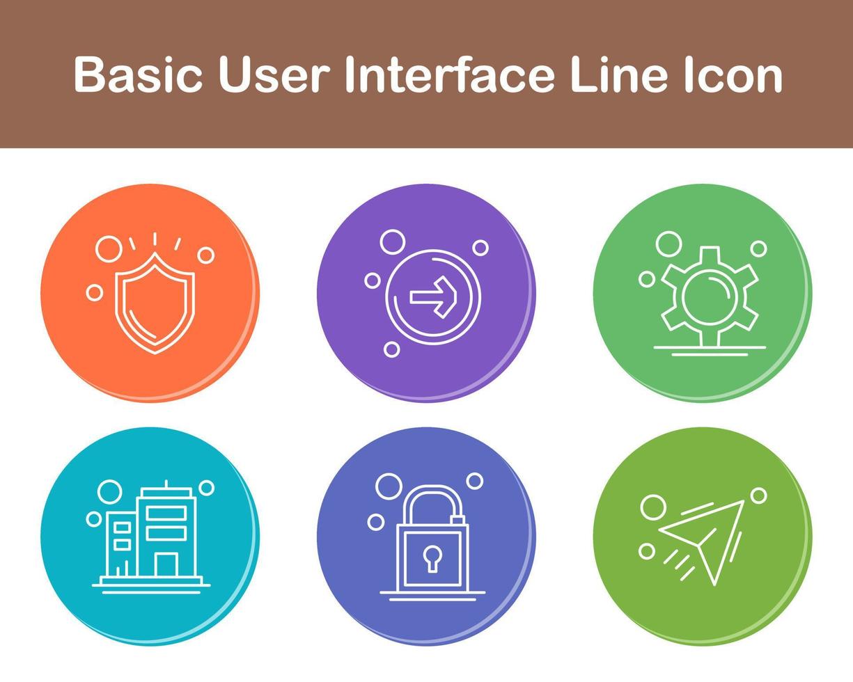 Basic User Interface Vector Icon Set