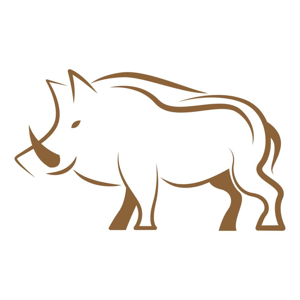 Wild Boar logo icon design vector