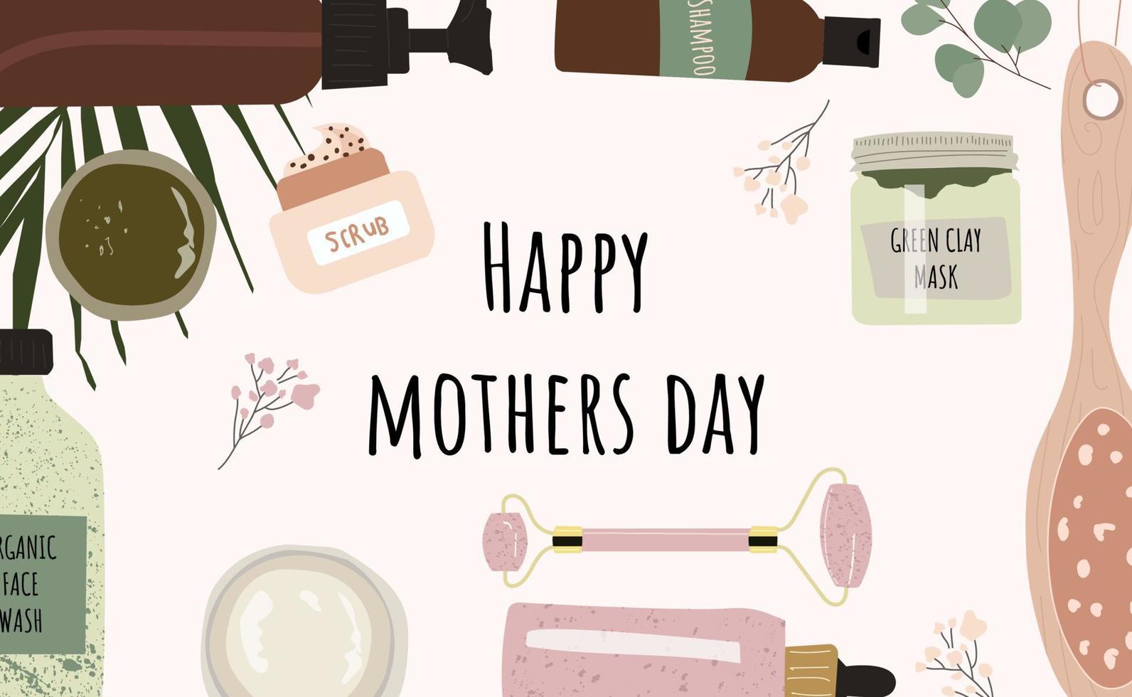 mothers day self care  background vector