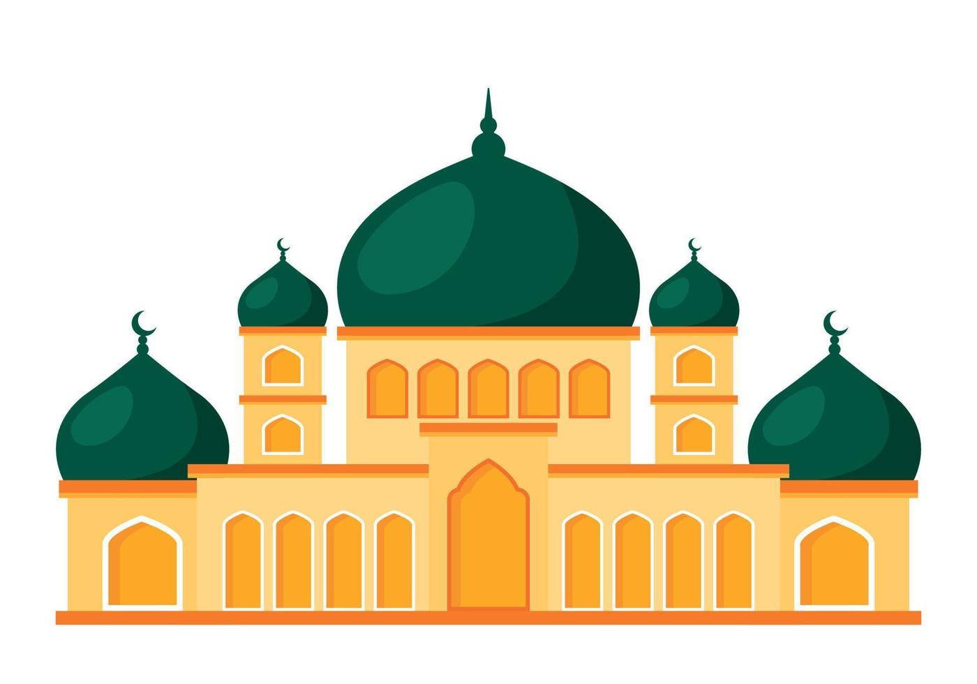 Mosque icon cartoon vector illustration for islamic element decoration