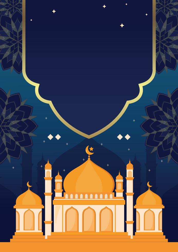 Iftar invitation template in paper style Animated Graphic Vector