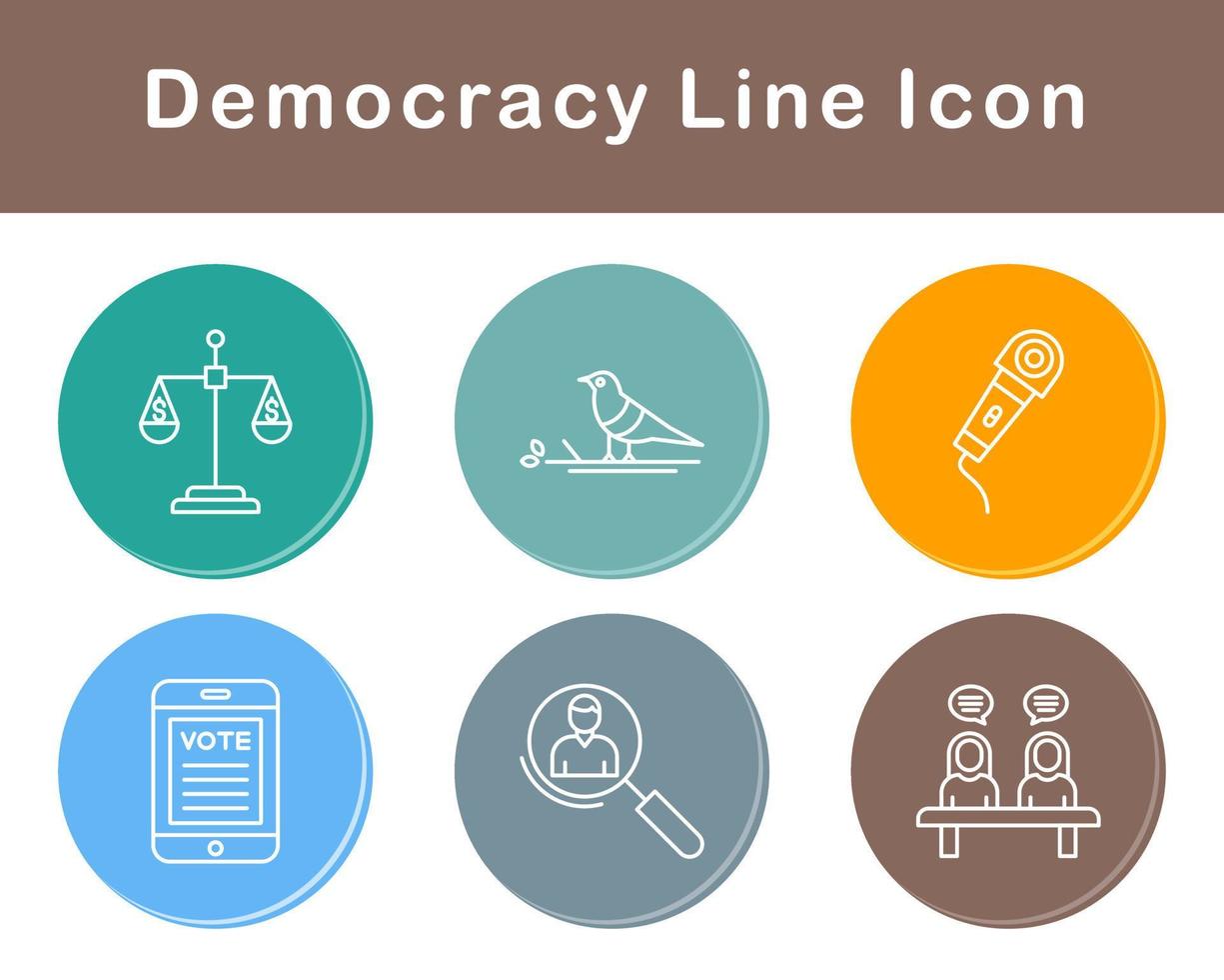 democracia vector icono conjunto