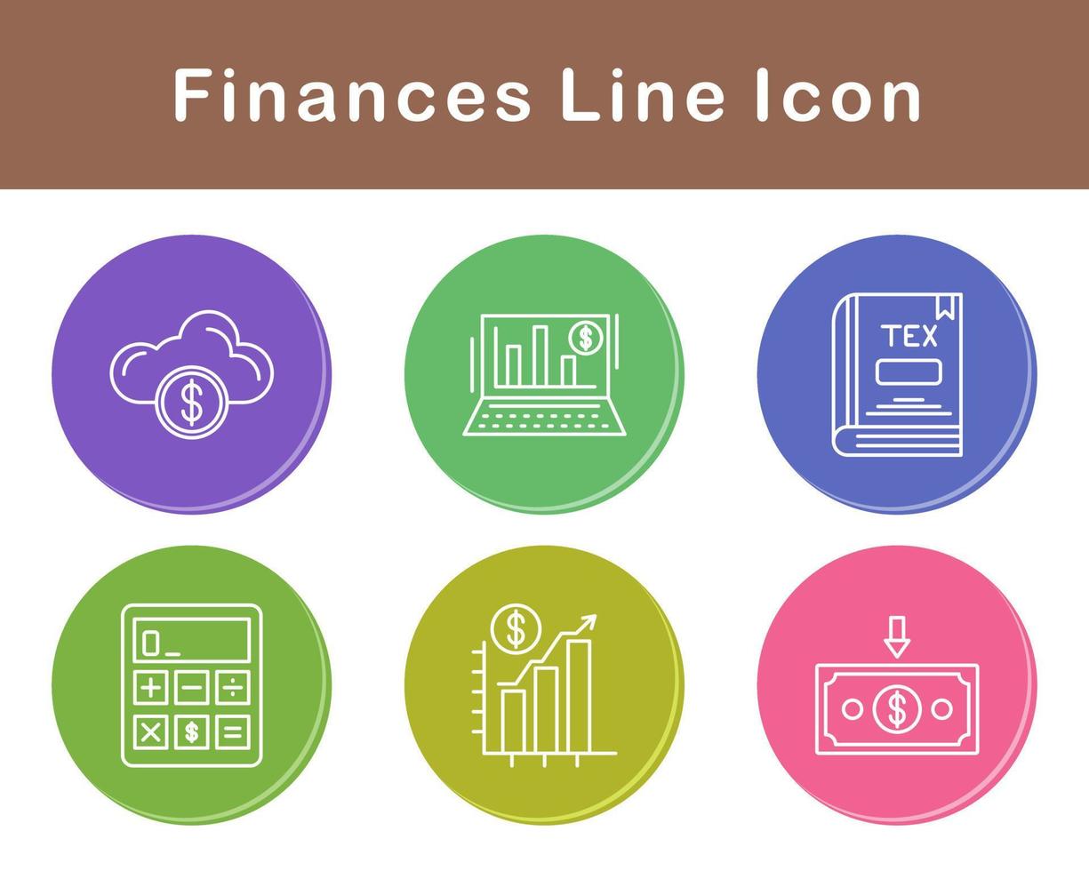 finanzas vector icono conjunto